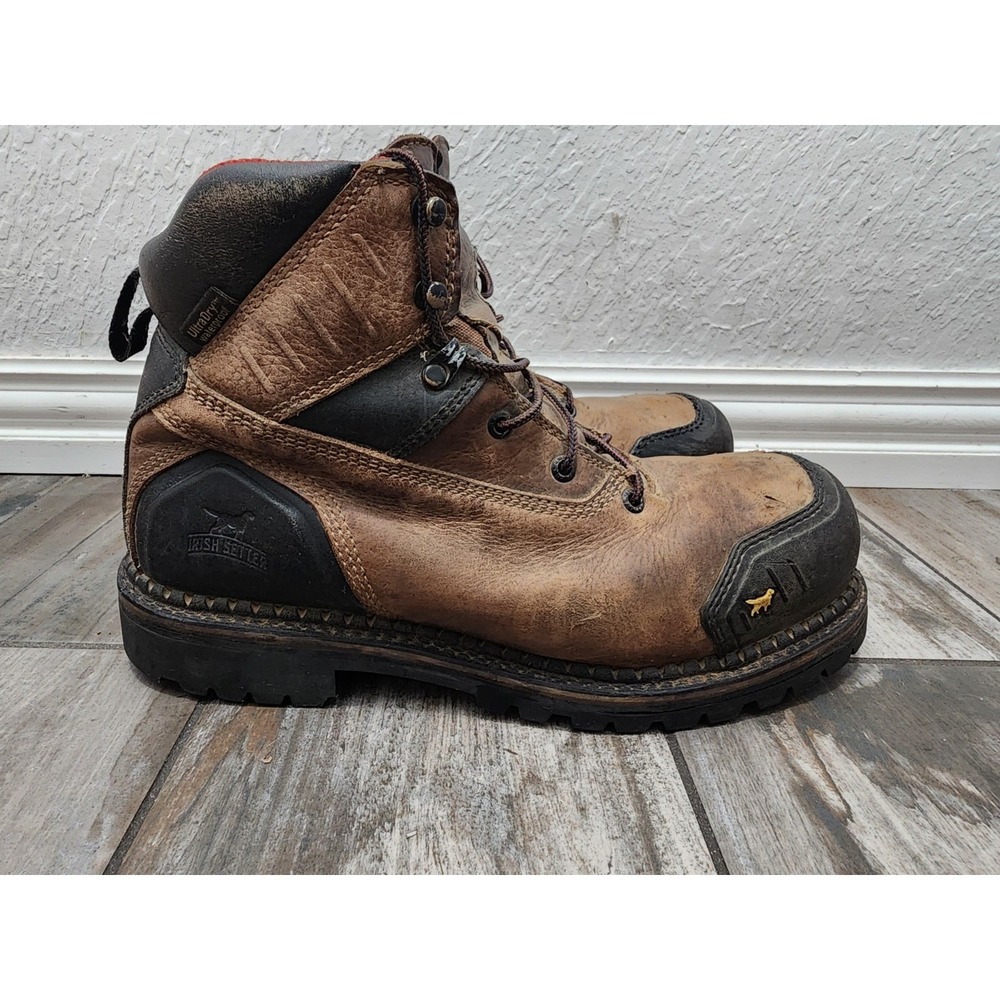 Men's Irish Setter Red Wing Edgerton XD Work Boots Size 10.5 Vibram Waterproof
